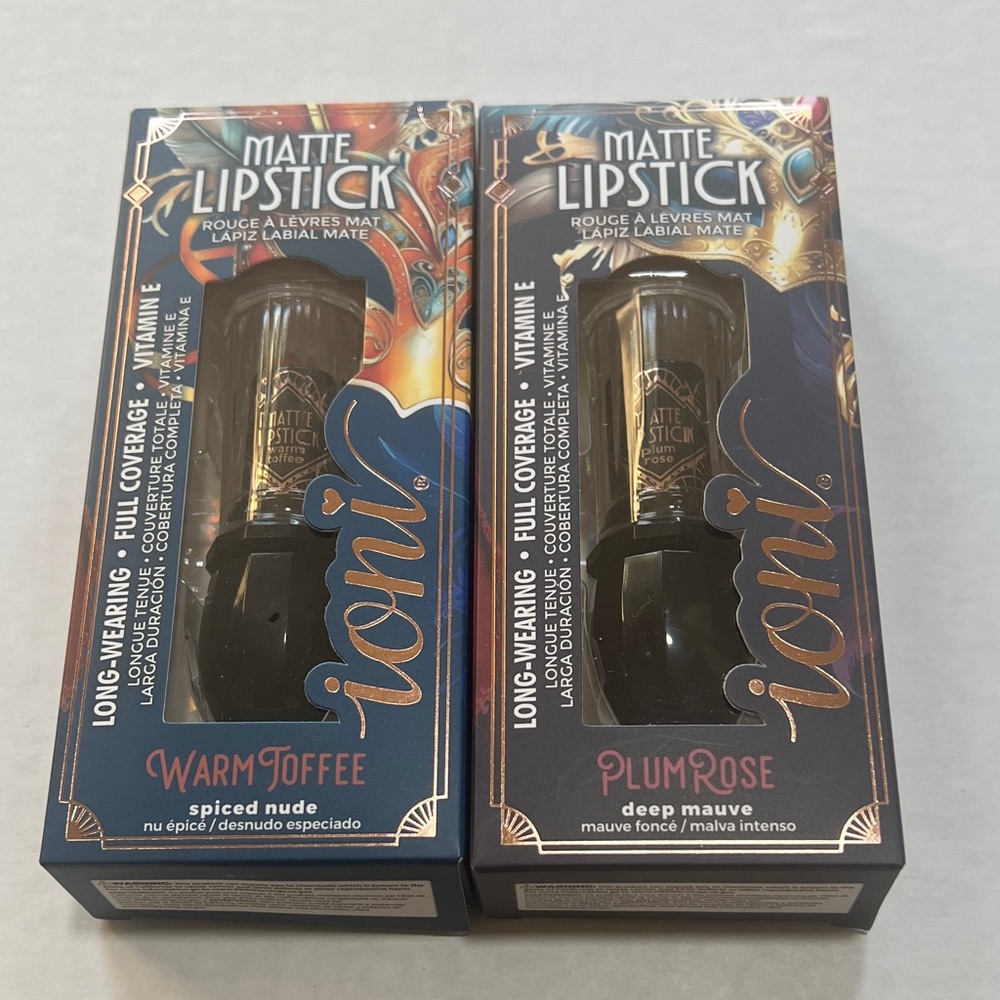 Matte Lipstick Set - Warm Toffee and Plum Rose